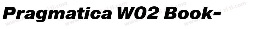 Pragmatica W02 Book字体转换